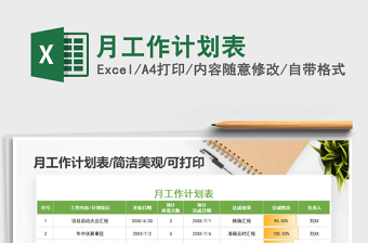 月工作计划表