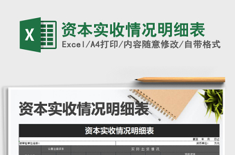 2025年资本实收情况明细表