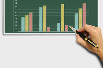 2025年粉笔字效果多系列柱形图