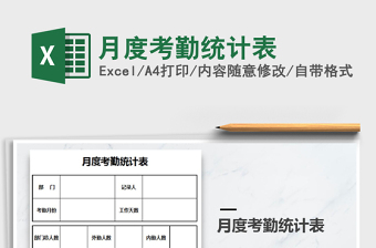 2025年月度考勤统计表