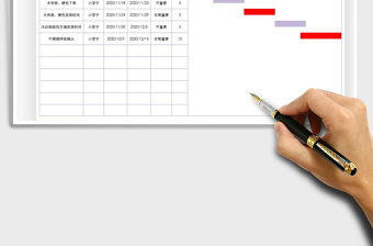 2025年项目进度表-颜色自动变换