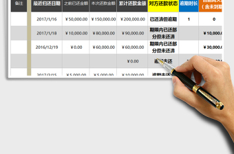 2025年个人借出款管理工具（无利息计算）