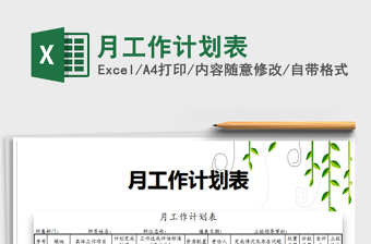 2025年月工作计划表免费下载