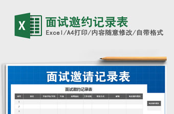 2025年面试邀约记录表