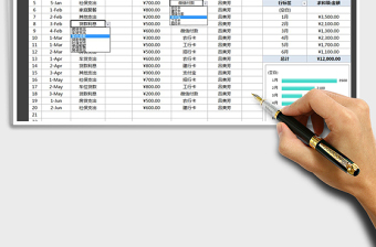 2025年家庭费用支出台账（自动公式）