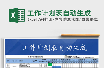2025年工作计划表自动生成