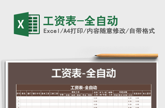 2025年工资表-全自动