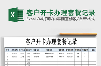 2025年客户开卡办理套餐记录