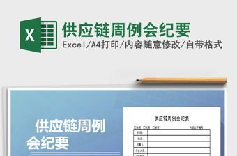 2025年供应链周例会纪要