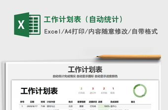 2025年工作计划表（自动统计）