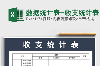 2025年数据统计表-收支统计表