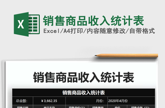 2025年销售商品收入统计表