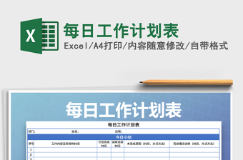 2025年每日工作计划表