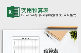 2025年实用预算表