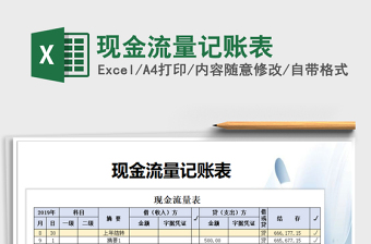 2025年现金流量记账表