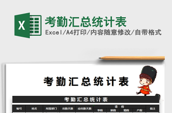 2025年考勤汇总统计表