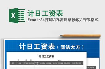 2025年计日工资表