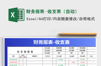 2025年财务报表-收支表（自动）