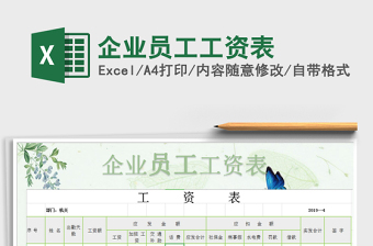 2025年企业员工工资表