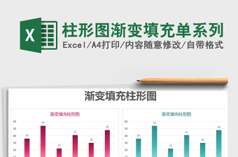 2025年柱形图渐变填充单系列