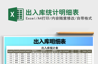 2025年出入库统计明细表