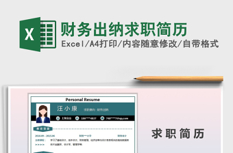 2025年财务出纳求职简历