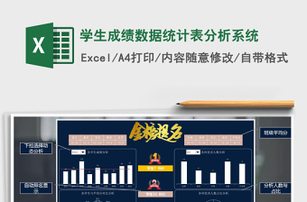 2024年学生成绩数据统计表分析系统