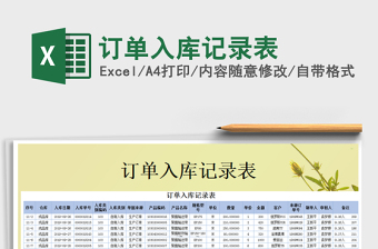 2025年订单入库记录表