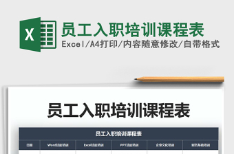 2025年员工入职培训课程表