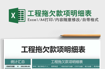 2025年工程拖欠款项明细表