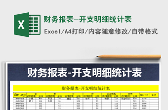 2025年财务报表-开支明细统计表