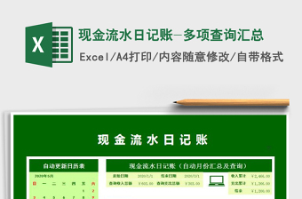 2025年现金流水日记账-多项查询汇总