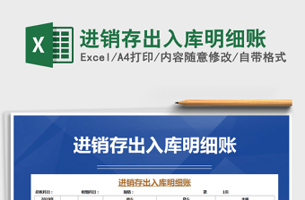 2025年进销存出入库明细账