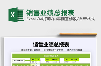 2025年销售业绩总报表