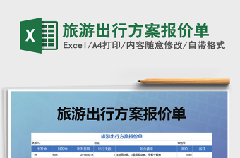 2025年旅游出行方案报价单