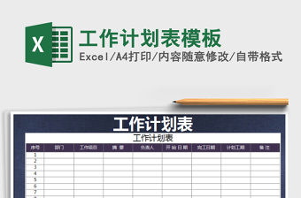 2025年工作计划表模板