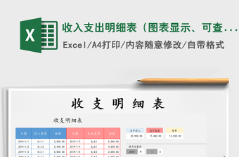 2025年收入支出明细表（图表显示、可查询）