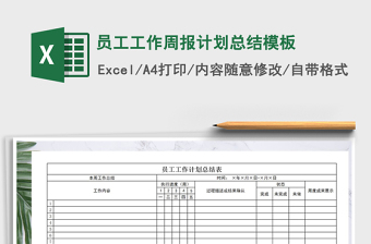 2025年员工工作周报计划总结模板