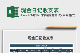 2025年现金日记收支表