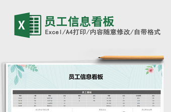 2025年员工信息看板