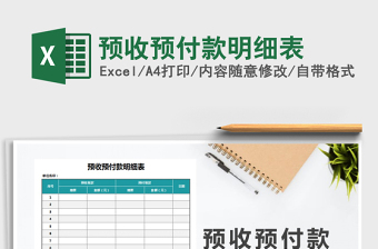 2025年预收预付款明细表