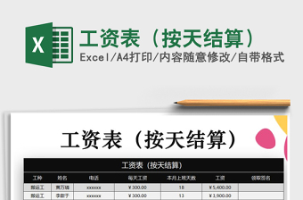 2025年工资表（按天结算）