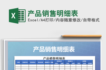 2025年产品销售明细表
