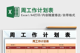 2025年周工作计划表