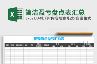 2025年简洁盈亏盘点表汇总