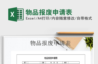 2025年物品报废申请表