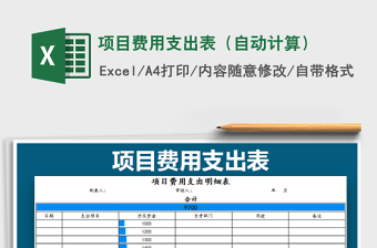 2025年项目费用支出表（自动计算）