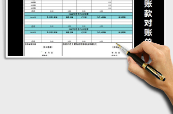 2025年年终往账款对账单