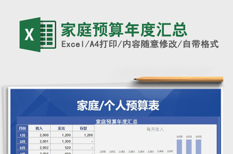 2025年家庭预算年度汇总