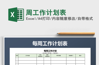 周工作计划表